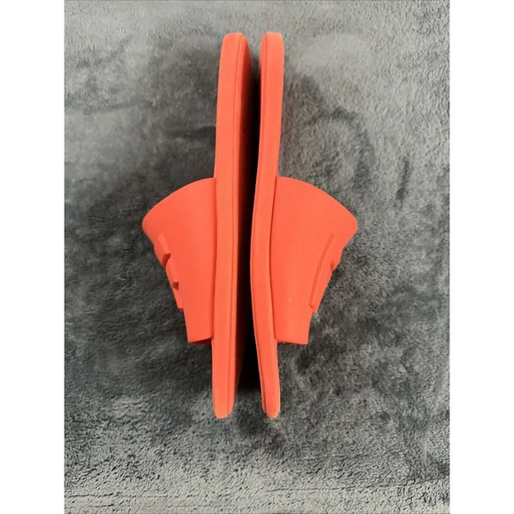 Diane Von Furstenberg "Kellan" Orange Rubber Slide Sandals w/Logo 8M MSRP $200 - Picture 11 of 16